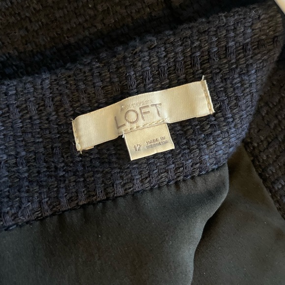 Loft Black and Blue Tweed Mini Skirt - Picture 5 of 5